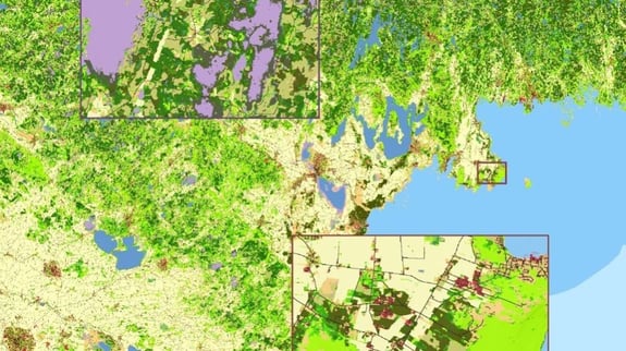 Kartläggning av hela Sveriges marktäcke med satellitbilder