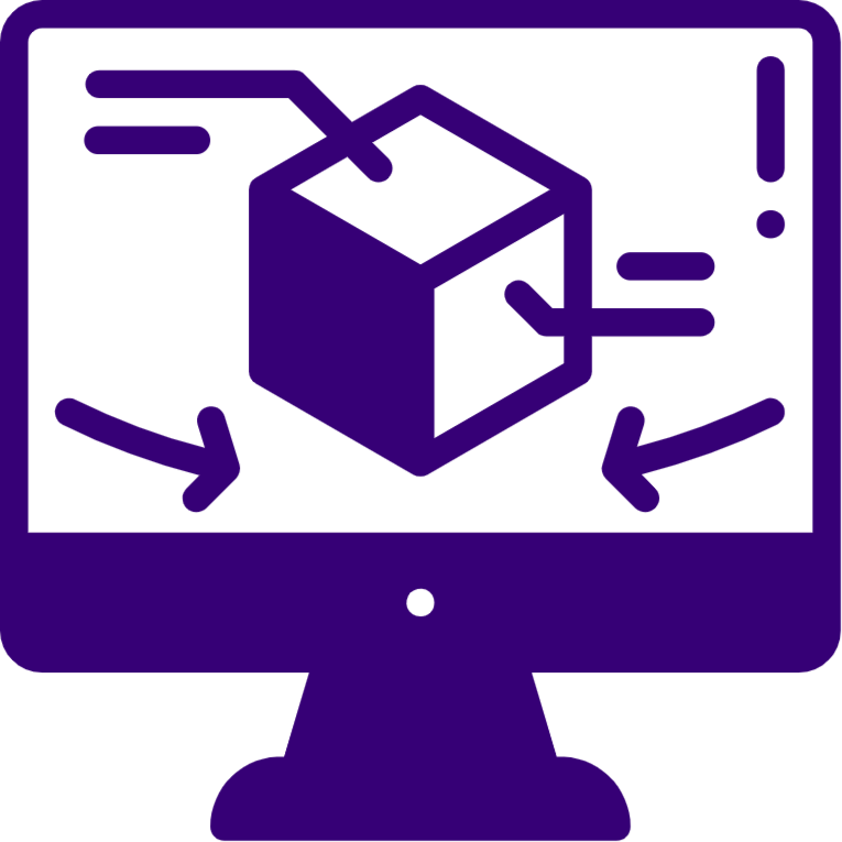 PC-skjerm med 3d-modell